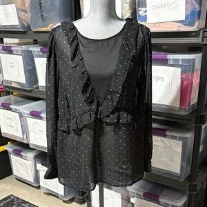 Torrid Sheer Polka Dot Top - Size 0